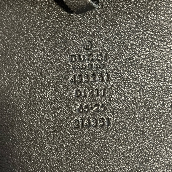 Moon Calfskin Pearl Double G 70mm Belt 65 26 Black Cream - Picture 2 of 3